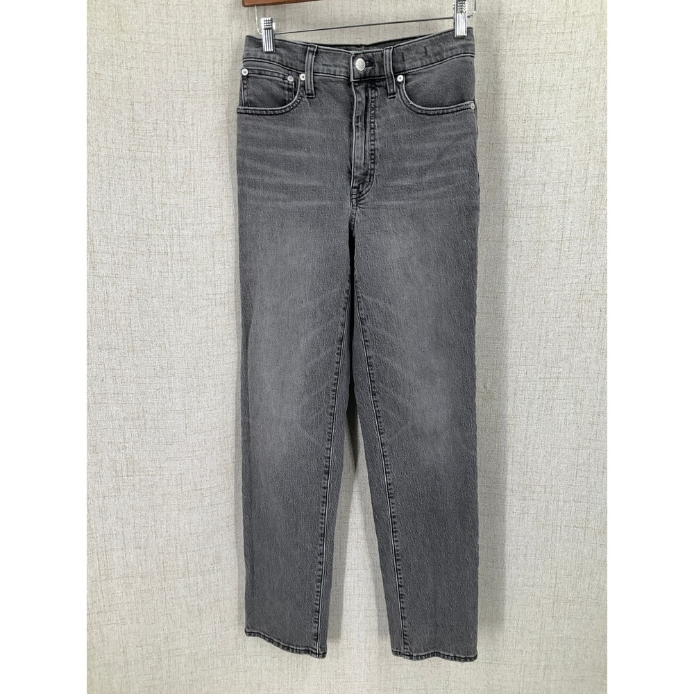 Madewell The Perfect Vintage Straight Jean Women 26 Tall Grey High Rise Classic